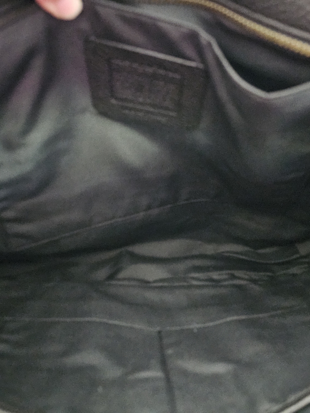 NWT! Coach Men's West Tote Colorblock Blue and Black Leather-Trim Tote Bag - Picture 10 of 12